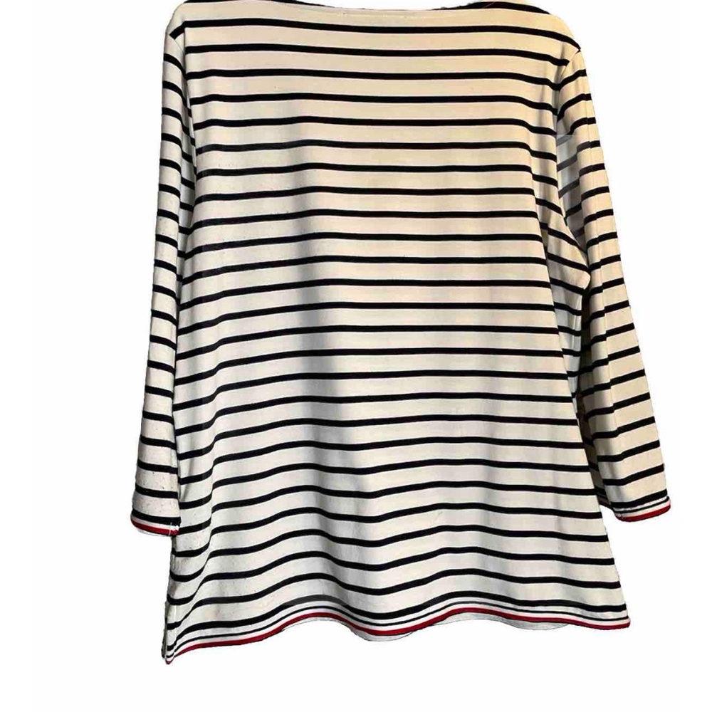 Tommy Hilfiger Womens Size Calling Sleeve Knit Top Striped Nautical Vibes 3362 - Picture 2 of 9